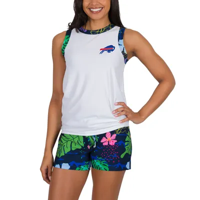 Women's Buffalo Bills Concepts Sport Cream Fluffy Hoodie Top & Shorts Set