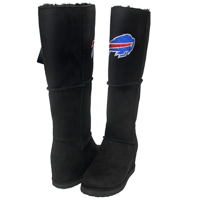 Women's Cuce Black Buffalo Bills Suede Knee-High Boots
