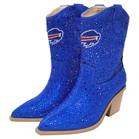 Women's Cuce  Royal Buffalo Bills Crystal Ankle Boots