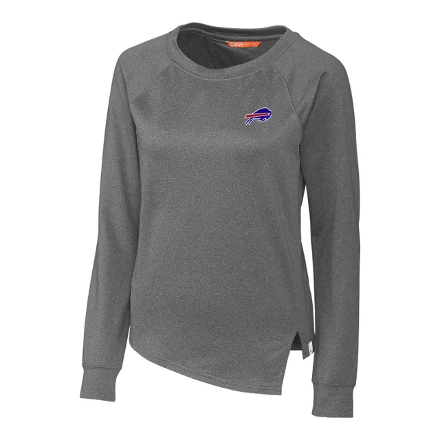 Women's Antigua Heathered Gray Buffalo Bills Victory Crewneck Pullover  Sweatshirt