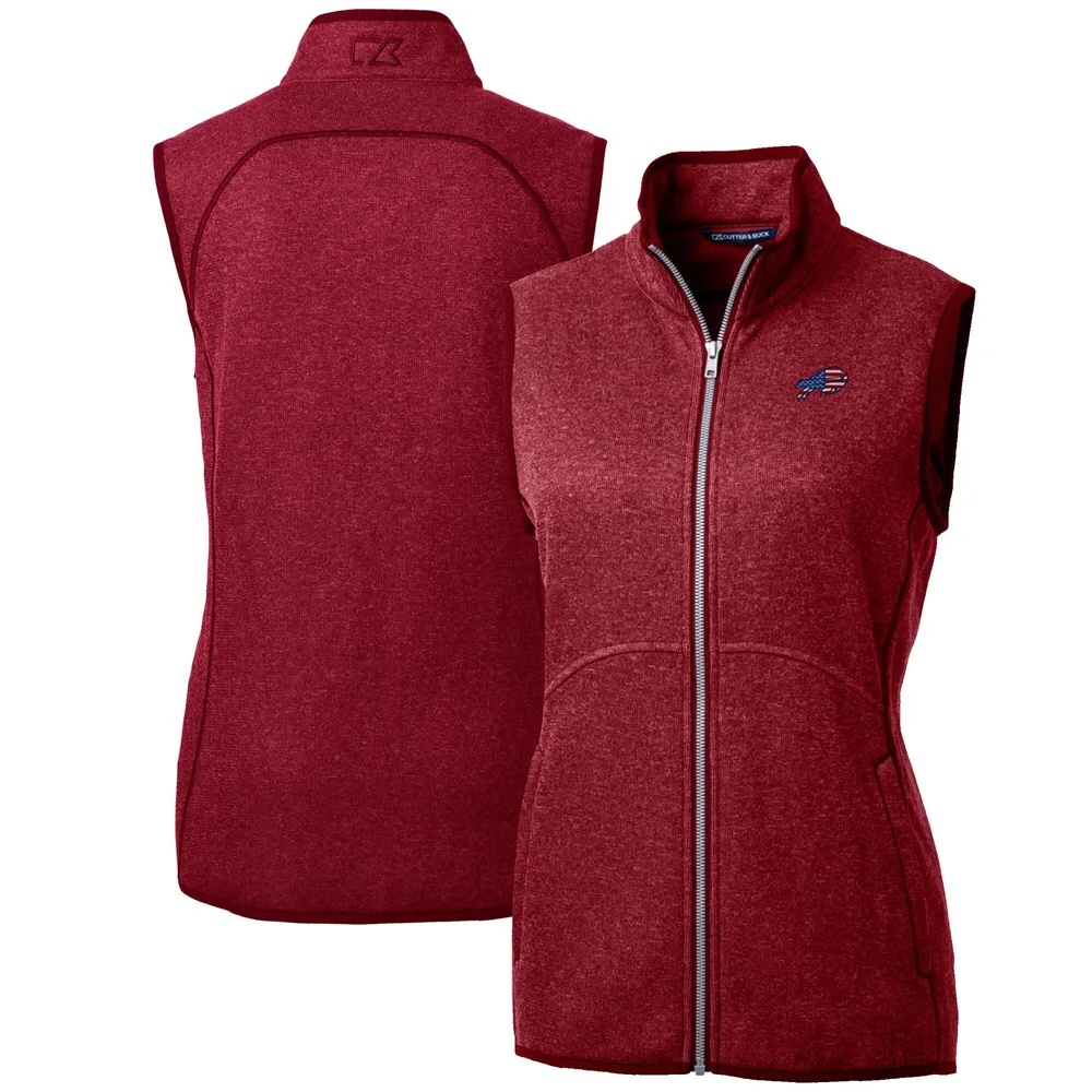 Lids Buffalo Bills Cutter & Buck Women's Mainsail Basic Sweater Knit Fleece  Full-Zip Vest