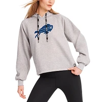 Sweat à capuche raglan DKNY Sport pour femmes, gris chin