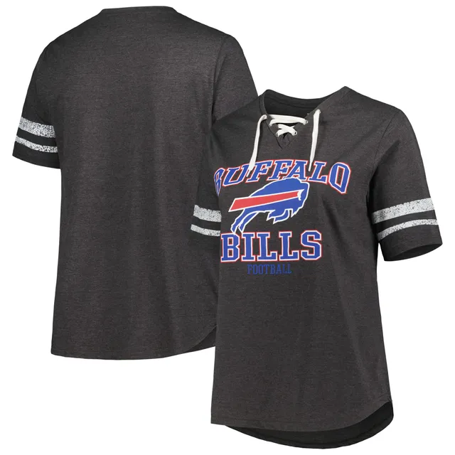 Lids Buffalo Bills Fanatics Branded Women's Plus Lace-Up V-Neck T