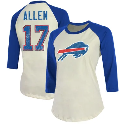 Women's Josh Allen White Buffalo Bills Plus Size Notch Neck T-Shirt