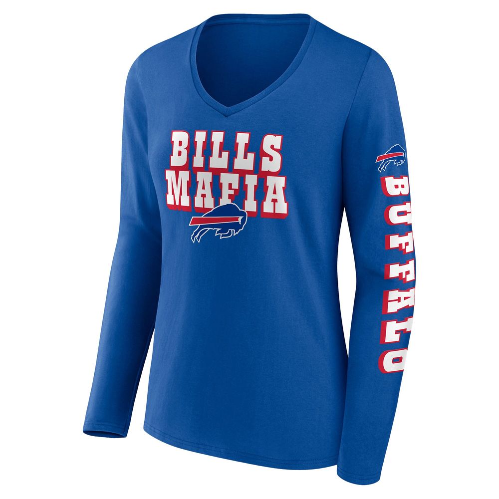 Fanatics Branded Women's Fanatics Branded Royal Buffalo Bills Hometown  Sweep Long Sleeve V-Neck T-Shirt