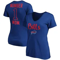 Fanatics Branded Royal Buffalo Bills Plus Size Mother's Day #1 Mom V-Neck T-Shirt