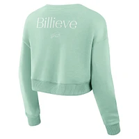 Sweat-shirt court Fanatics Mint Buffalo Bills Studio Tri-Blend pour femme