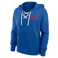 Sweat à capuche lacets pour femme Fanatics Royal Buffalo Bills Blitz Left