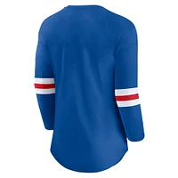 T-shirt à manches 3/4 avec logo Arch de la première équipe des Buffalo Bills Fanatics Royal pour femmes