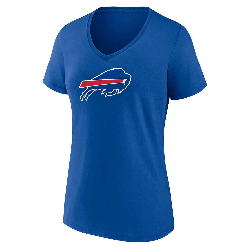 T-shirt à col en V pour la fête des mères Fanatics Royal Buffalo Bills femmes