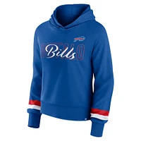 Women's Fanatics  Royal Buffalo Bills Over Under Pullover Hoodie