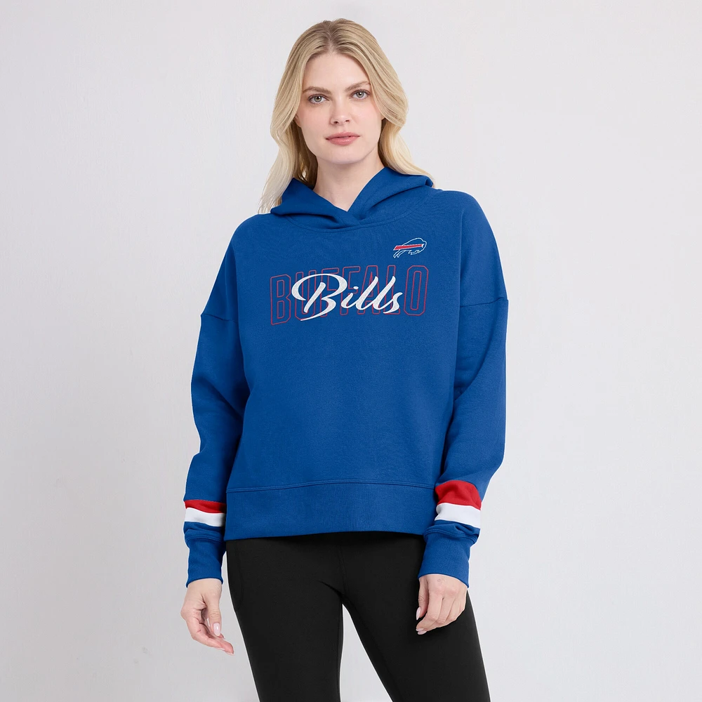 Women's Fanatics  Royal Buffalo Bills Over Under Pullover Hoodie