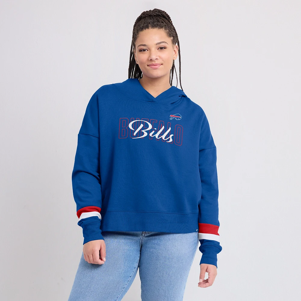 Women's Fanatics  Royal Buffalo Bills Over Under Pullover Hoodie