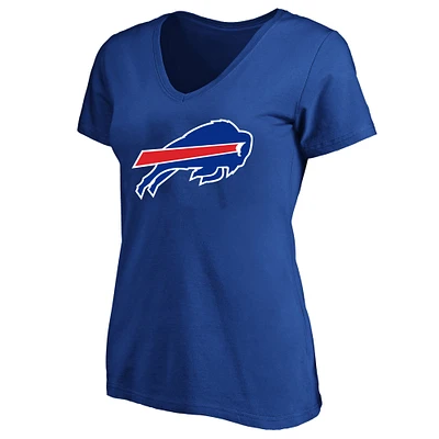 T-shirt col V grande taille pour femme Fanatics Royal Buffalo Bills