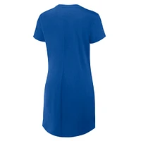 Women's Fanatics Royal Buffalo Bills Ruched Drape T-Shirt Dress