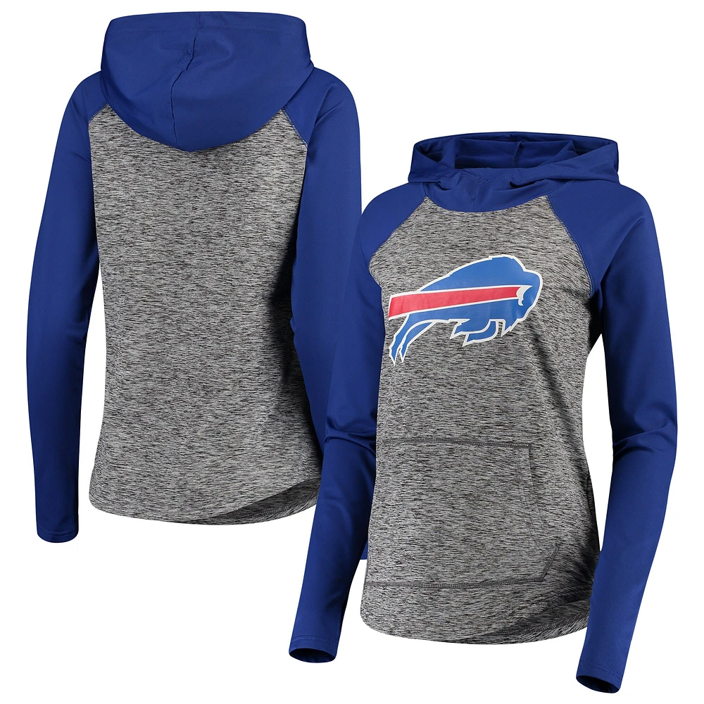 Sweat à capuche pour femme G-III 4Her by Carl Banks Heathered Grey/Royal Buffalo Bills Championship Ring