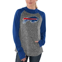 Sweat à capuche pour femme G-III 4Her by Carl Banks Heathered Grey/Royal Buffalo Bills Championship Ring