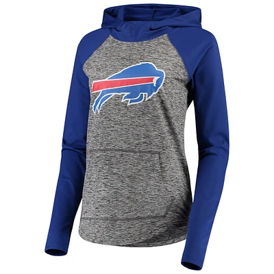 Sweat à capuche pour femme G-III 4Her by Carl Banks Heathered Grey/Royal Buffalo Bills Championship Ring
