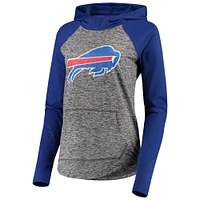Sweat à capuche pour femme G-III 4Her by Carl Banks Heathered Grey/Royal Buffalo Bills Championship Ring