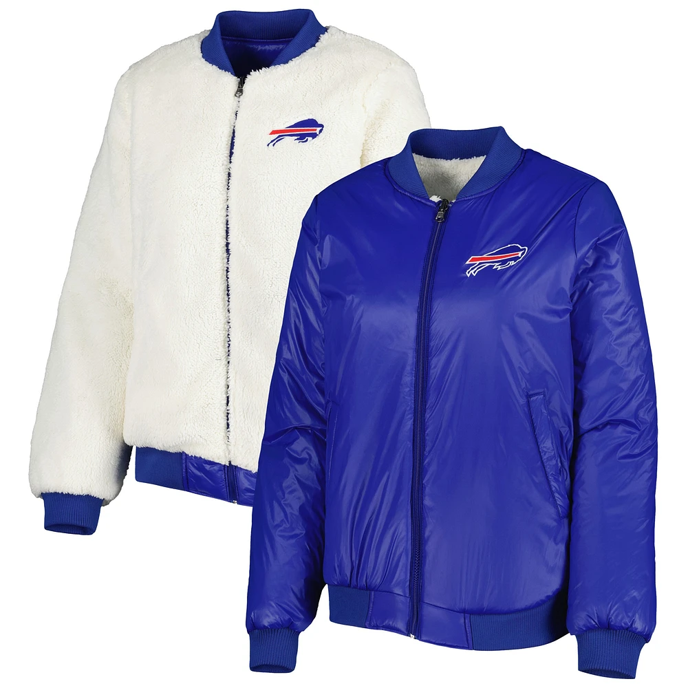 Veste réversible pour femme G-III 4Her by Carl Banks Oatmeal/Royal Buffalo Bills Switchback