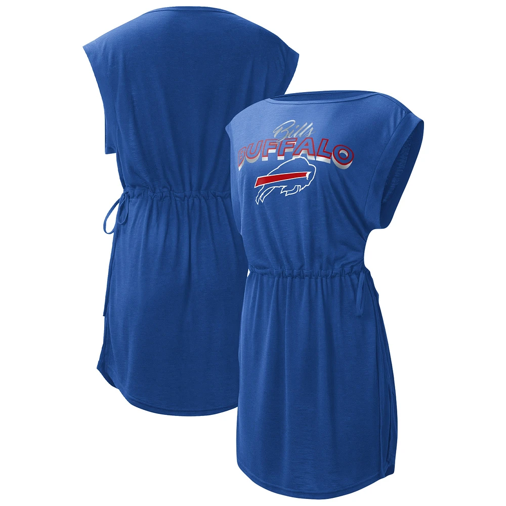 Women's G-III 4Her by Carl Banks Royal Buffalo Bills G.O.A.T. Swimsuit Cover-Up - Dress