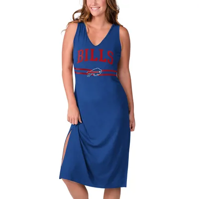 Robe longue à encolure en V d'entraînement G-III 4Her by Carl Banks Royal Buffalo Bills pour femme