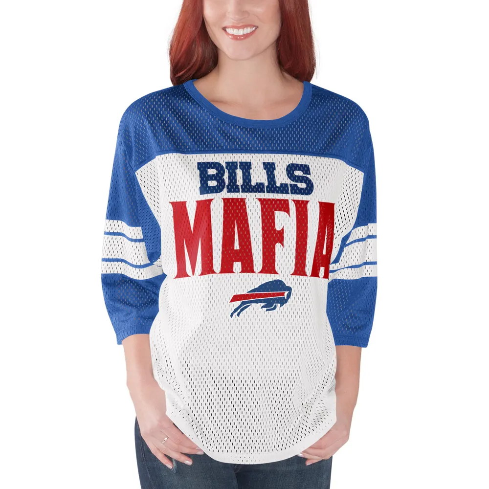 Lids Buffalo Bills G-III 4Her by Carl Banks Women's Mafia First Team 3/4- Sleeve T-Shirt - White