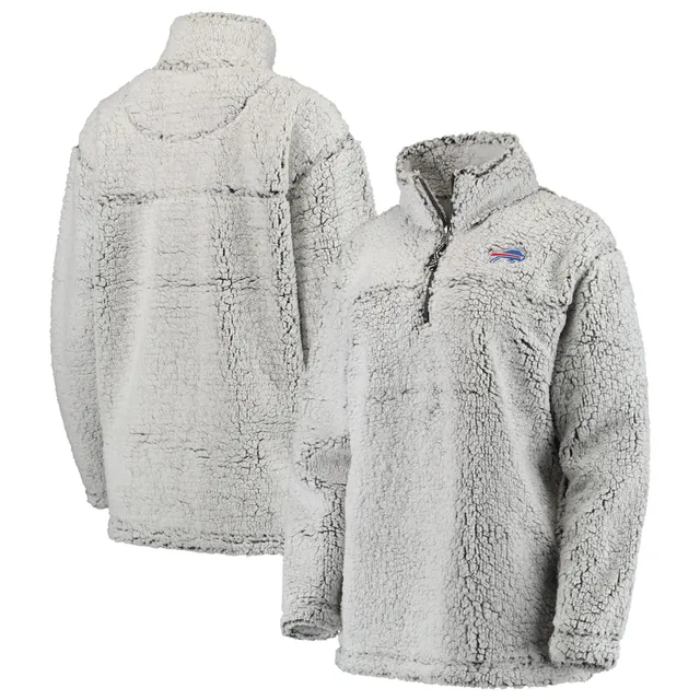 Men's Cutter & Buck Black Buffalo Bills Cascade Eco Sherpa Fleece  Quarter-Zip Pullover Jacket