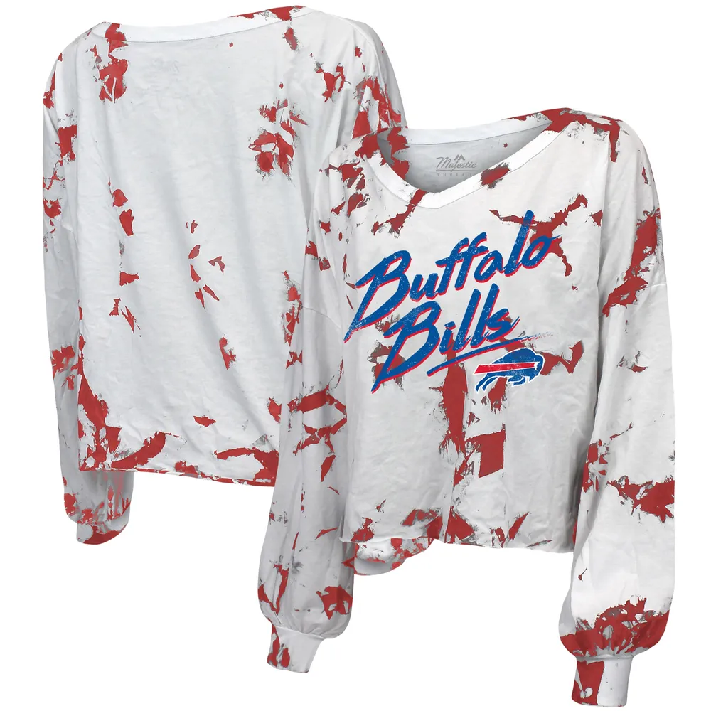 Majestic Threads Women's Majestic Threads White/Red Buffalo Bills