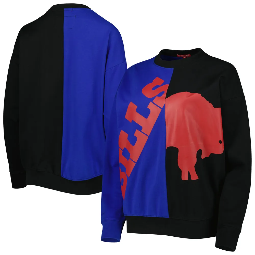 Sweat-shirt Big Face Buffalo Bills Mitchell & Ness pour femme, bleu roi/noir