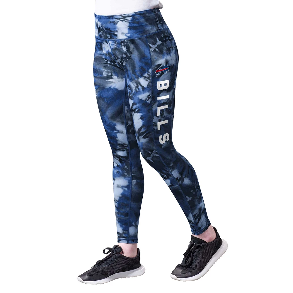 Legging effet tie-dye Aubrey Buffalo Bills MSX by Michael Strahan pour femmes, bleu marine