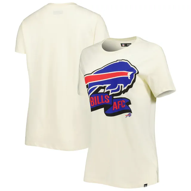 Buffalo Bills Antigua Women's Flip T-Shirt - White/Navy