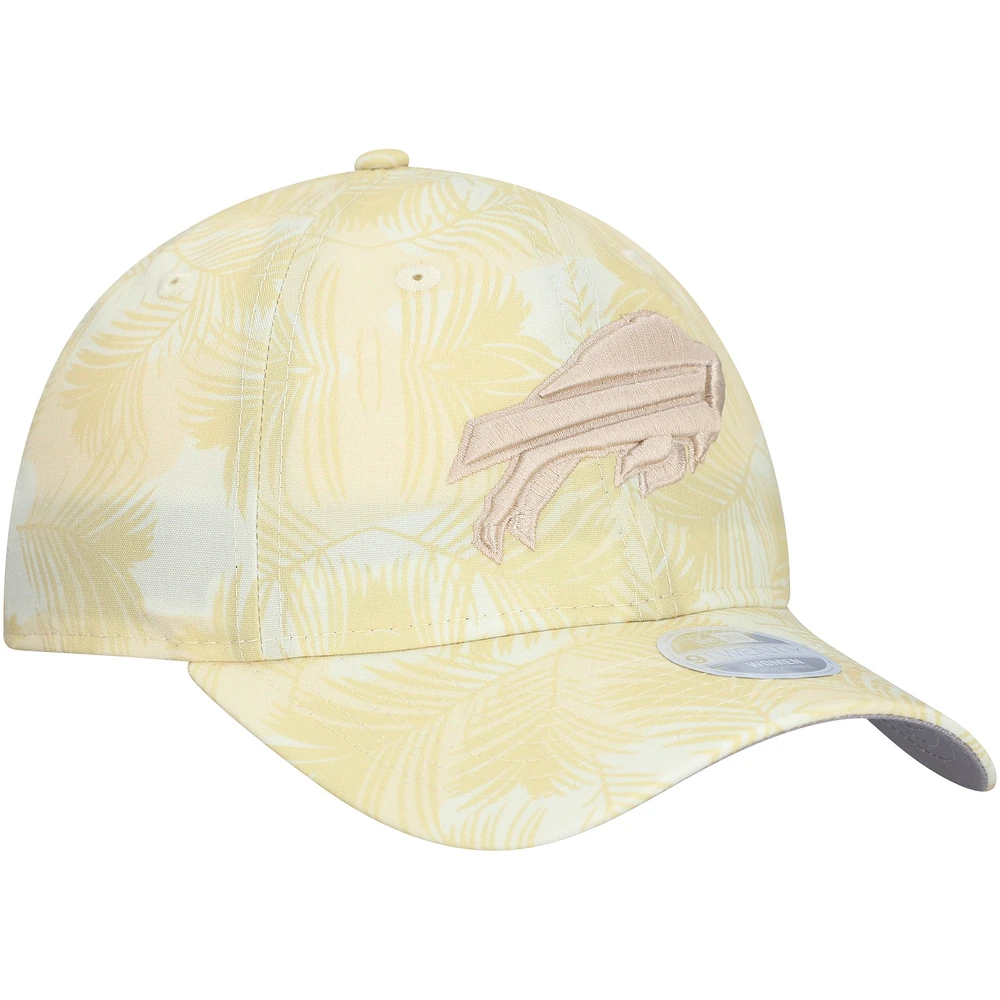 Casquette ajustable Buffalo Bills Frond 9TWENTY de New Era pour femme, couleur crème