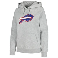 Women's New Era  Gray Buffalo Bills Floral Raglan Pullover Hoodie