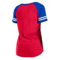 Buffalo Bills New Era Women's Raglan Lace-Up T-Shirt - Royal