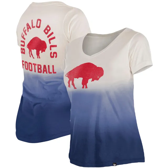 Women's Buffalo Bills Fanatics Branded Black Plus Size Drop Back V-Neck  T-Shirt