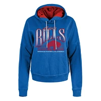 Women's New Era Royal Buffalo Bills Throwback Boxy Pullover Hoodie