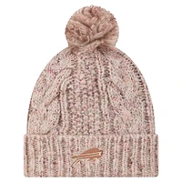 Women's New Era Stone Buffalo Bills Trendy Tone Cuffed Knit Hat with Pom