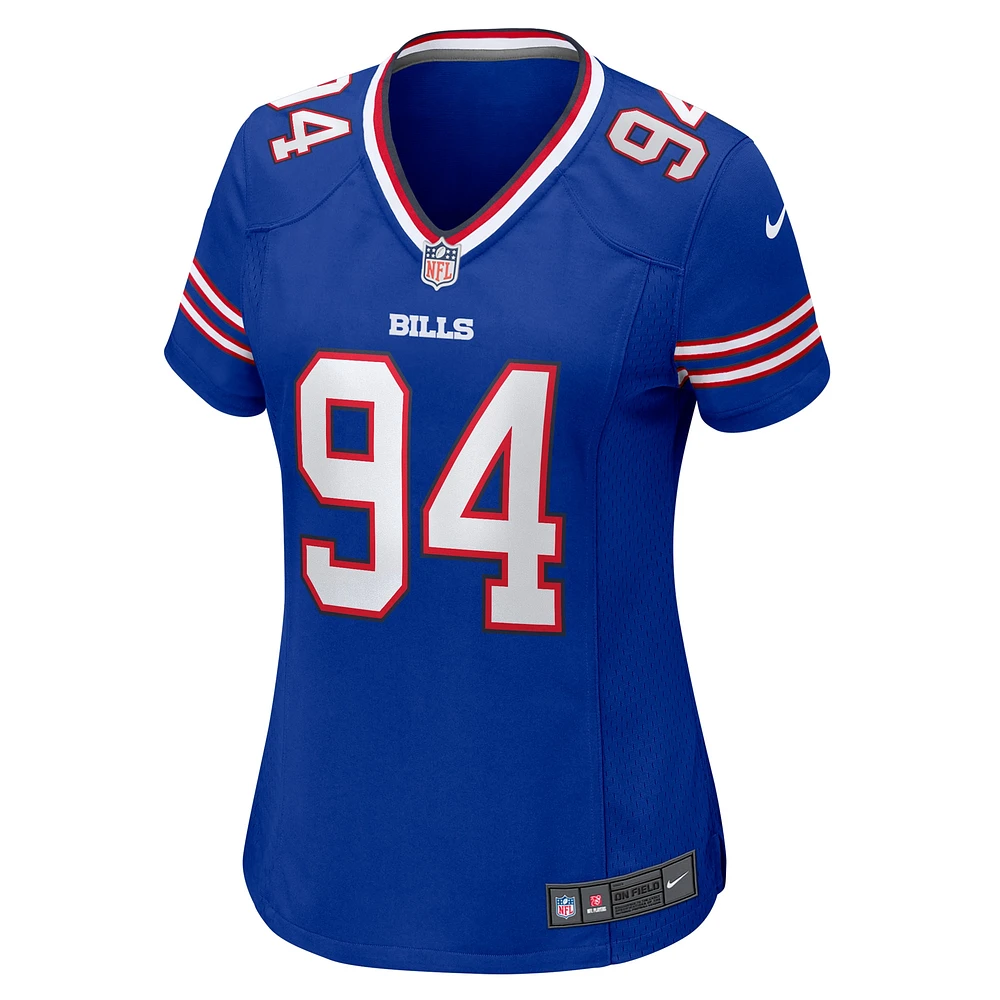 Maillot de match Nike Andrew Brown Royal Buffalo Bills pour femme