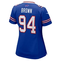 Maillot de match Nike Andrew Brown Royal Buffalo Bills pour femme