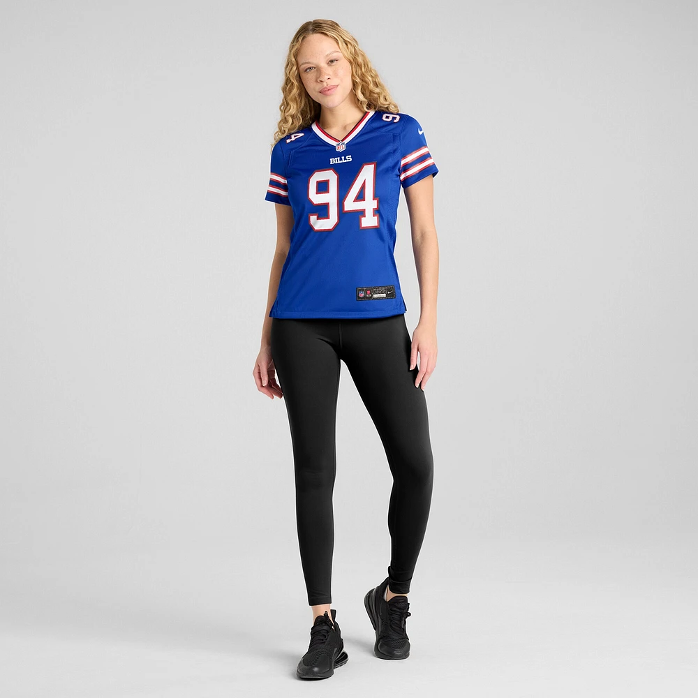 Maillot de match Nike Andrew Brown Royal Buffalo Bills pour femme