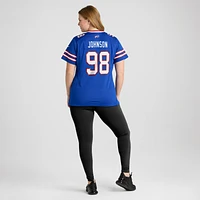 Maillot de match l'équipe Nike Austin Johnson Royal Buffalo Bills pour femme