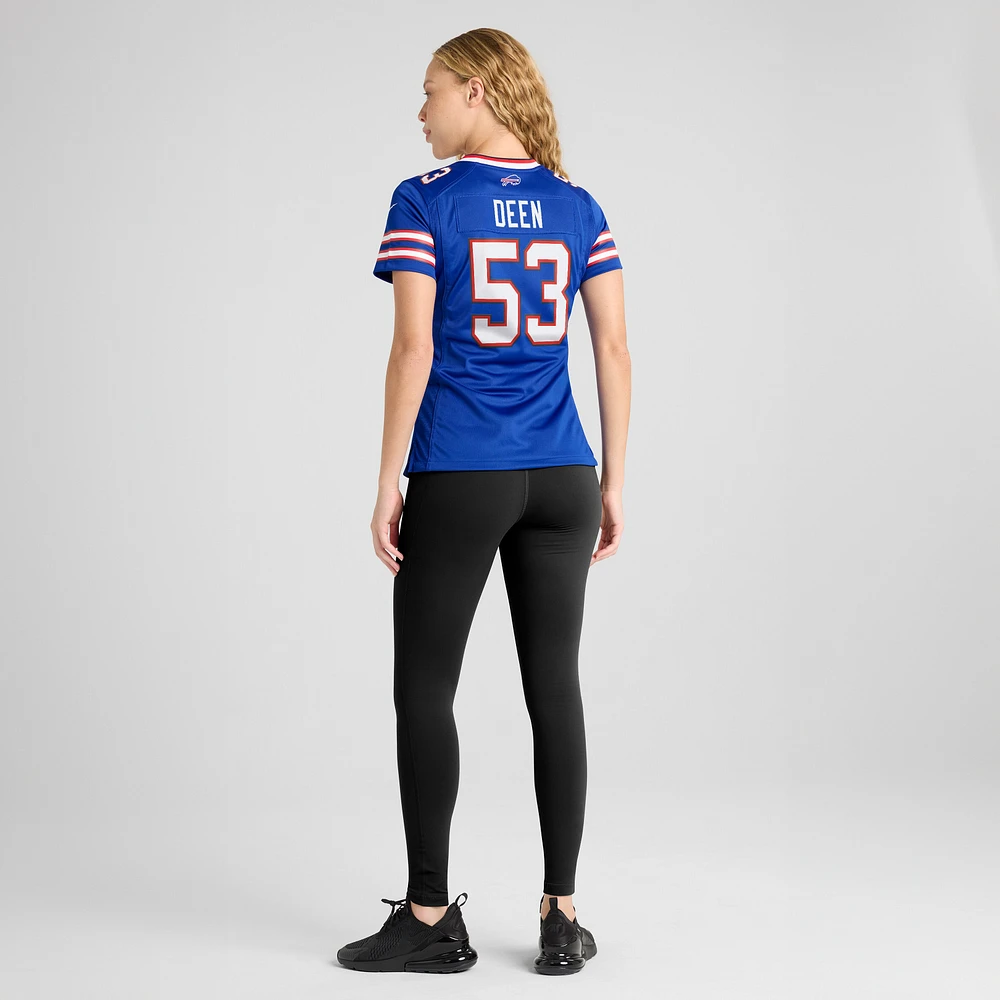 Maillot de match Nike Branson Deen Royal Buffalo Bills pour femme