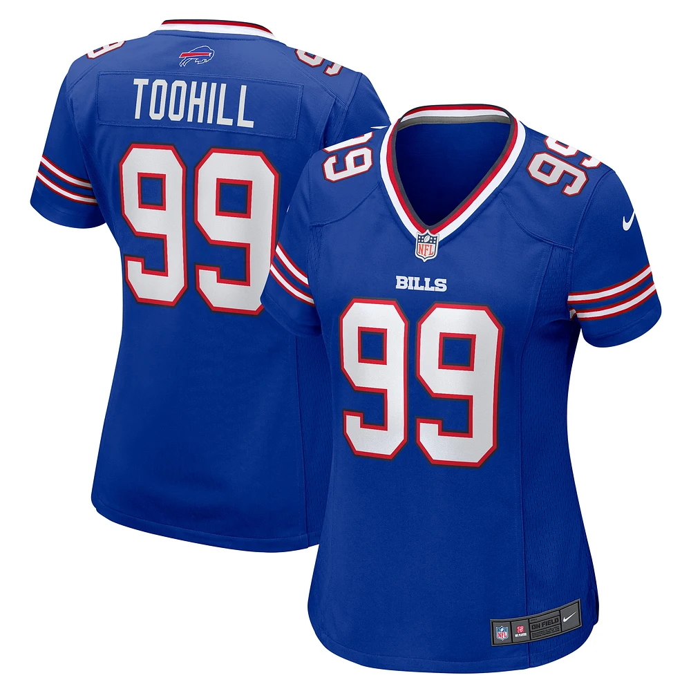 Maillot de match l'équipe Nike Casey Toohill des Royal Buffalo Bills pour femme