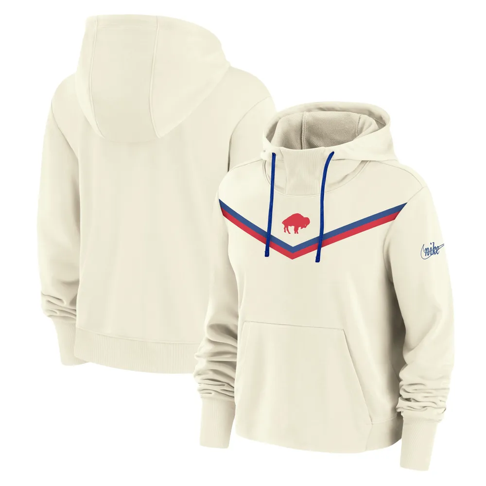 women's buffalo bills nike cream historic performance pullover hoodie