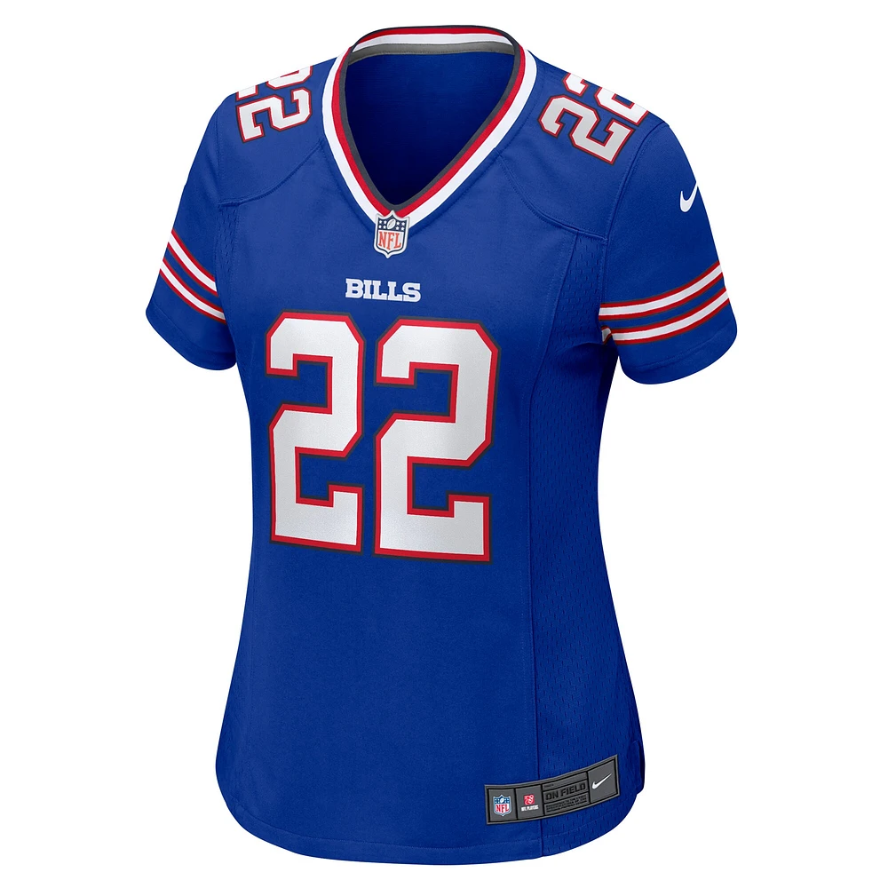 Maillot de joueur Nike Damien Harris Royal Buffalo Bills pour femme