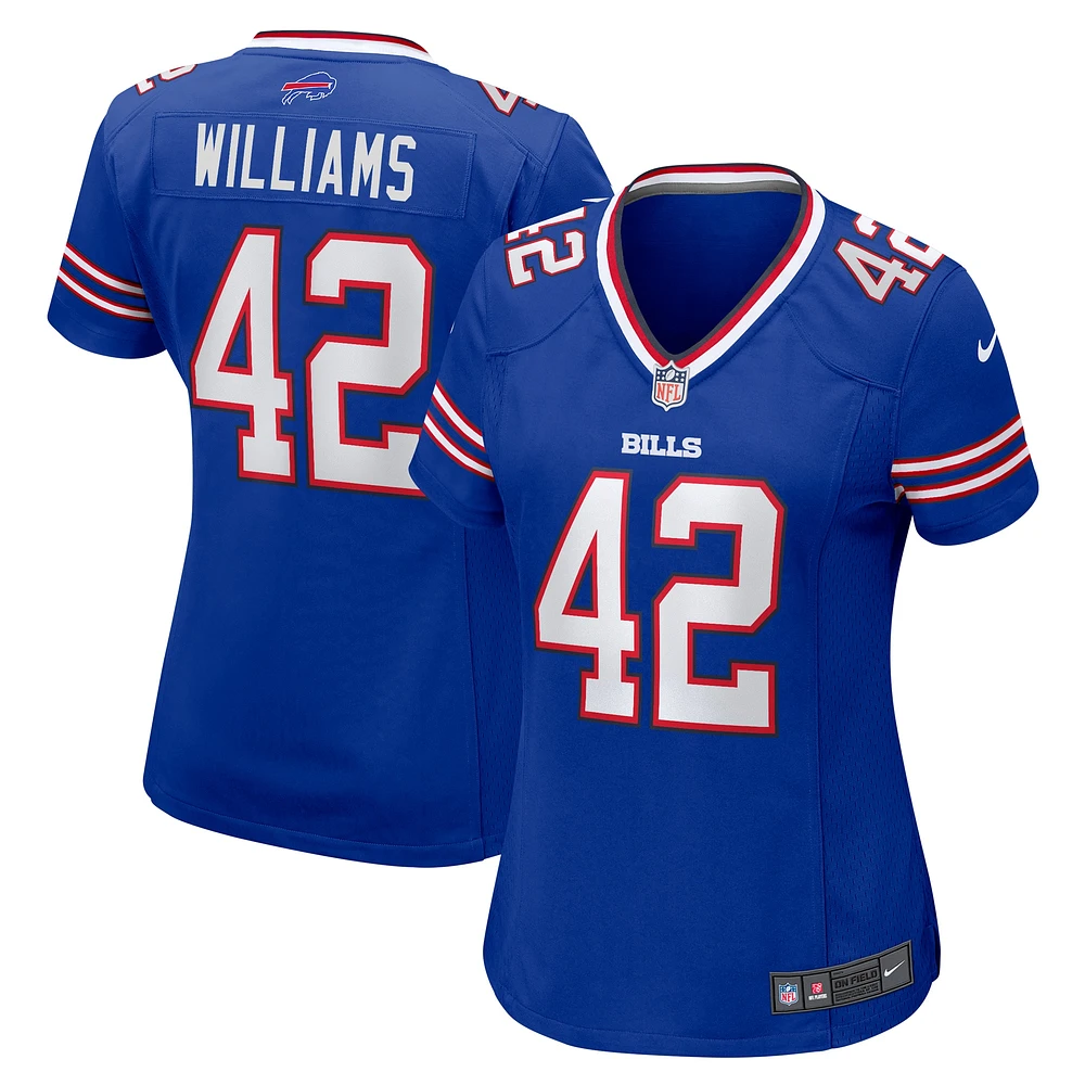 Maillot de match à domicile Nike Dorian Williams Royal Buffalo Bills pour femme