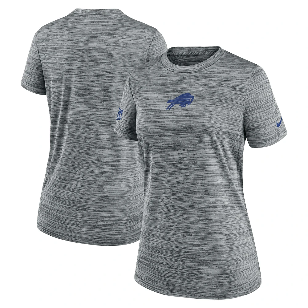 Women's Nike Gray Buffalo Bills Sideline Velocity Performance T-Shirt