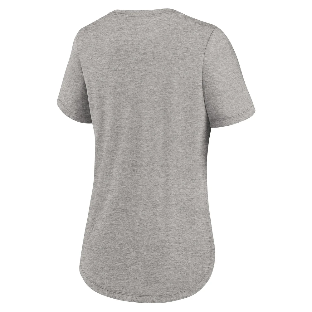 T-shirt Nike gris chiné pour femme Buffalo Bills Team Shout-Out Tri-Blend