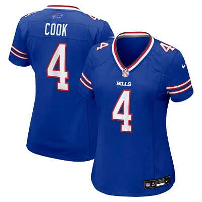 Maillot de joueur Nike James Cook Royal Buffalo Bills pour femme